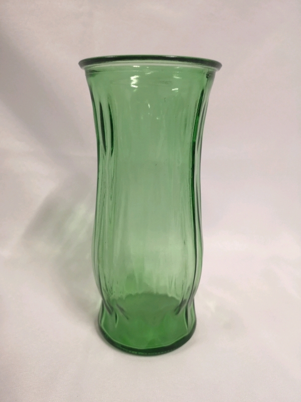 Vintage Green Glass Vase - E.O. Brody Co. USA 8.5" tall