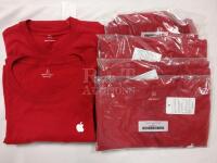 6 New Apple Holiday Red T-shirts - 5 Small 1 Large