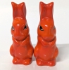 Incredibly Vibrant Vintage Bunny Salt & Pepper Shakers Made in Japan - 2