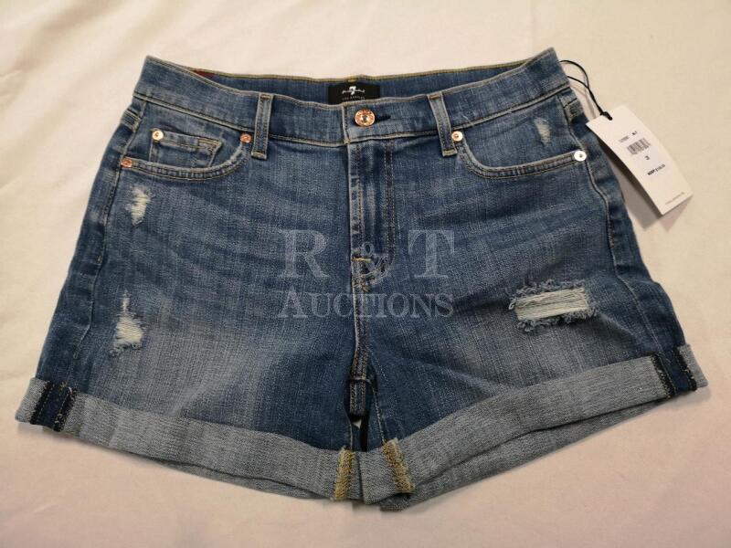 New Women's Jean Shorts sz 28 by 7 For All Mankind