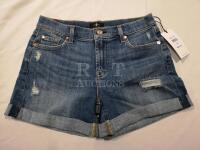 New Women's Jean Shorts sz 28 by 7 For All Mankind