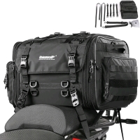 Rhinowalk Motorcycle Tail Bag Expandable 40-60L Motor Travel Luggage - New
