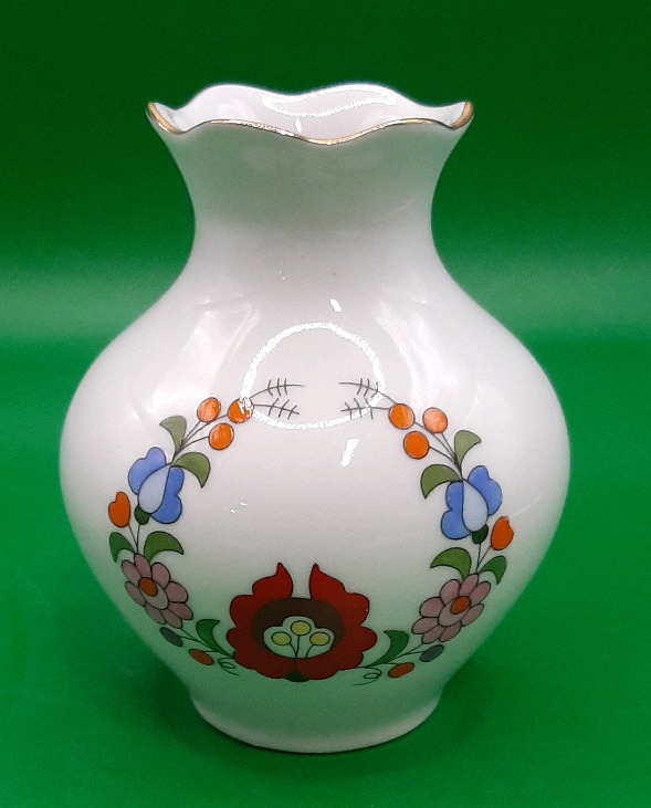 Vintage Kalocsa Hand Painted Vase