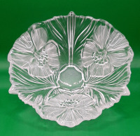 Vintage Cut Glass Floral Bowl