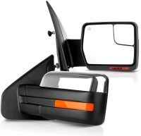 ECCPP Pair Set Replacement fit for Ford for F-150 2007-2014 (?) Chrome Towing Mirror