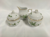 Hollohaza Erika Porcelain Cream & Sugar Lot