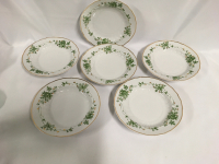 Hollohaza Erika 6 Rim Soup Bowls Hungary