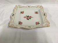 Hollohaza Rose Bouquet Square Dish Hungary