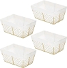 mDesign Medium Metal Home Storage Organizer Basket - Chicken Wire Design Set of 4