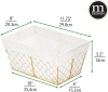 mDesign Medium Metal Home Storage Organizer Basket - Chicken Wire Design Set of 4 - 3