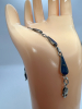 Sterling Silver 925 Lapis Lazuli Teardrop Line Bracelet - 3