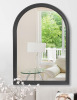 NEW Black Arch Mirror Modern Accent Wall-Mounted Metal Frame Hanging color Black