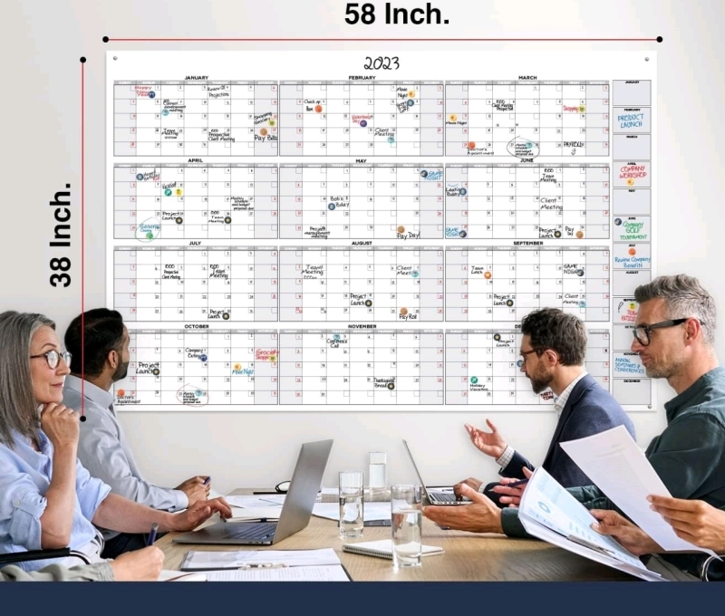 New LushLeaf Full Year Dry Erase Wall Calendar.