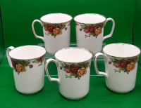 Vintage Royal Albert Old Country Roses Coffee Mugs