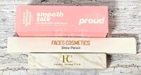New Skin Proud Smooth Talk 2% Hyaluronic Acid Serum (25ml), Face Cosmetics Brow Pencil (Brown) & Face Cosmetics Lashes Secured (Black).
