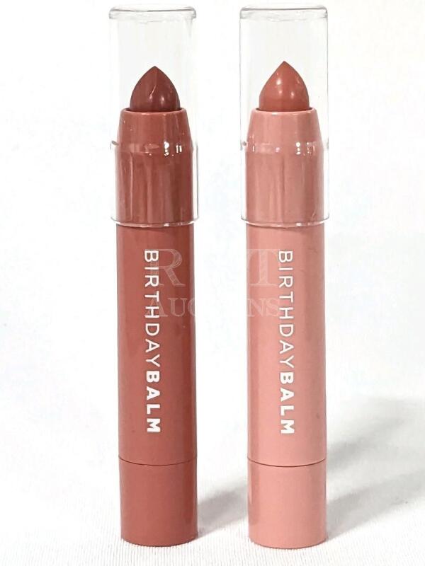 2 New AVON Birthday Balm Lip Crayons (Lovin' Life & Birthday Suit) 2.7g Each.
