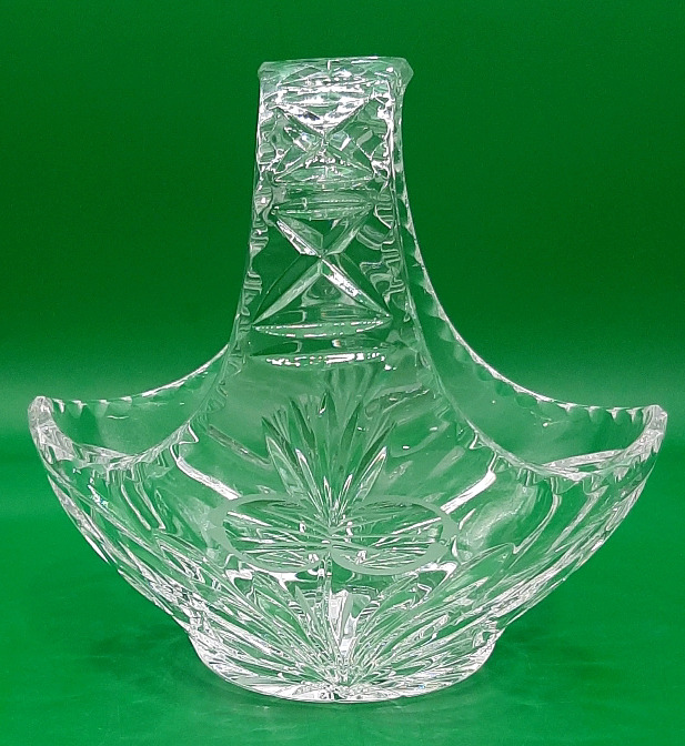 Vintage Cut Glass Basket