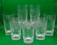 Vintage Pinwheel Crystal Highball Glasses