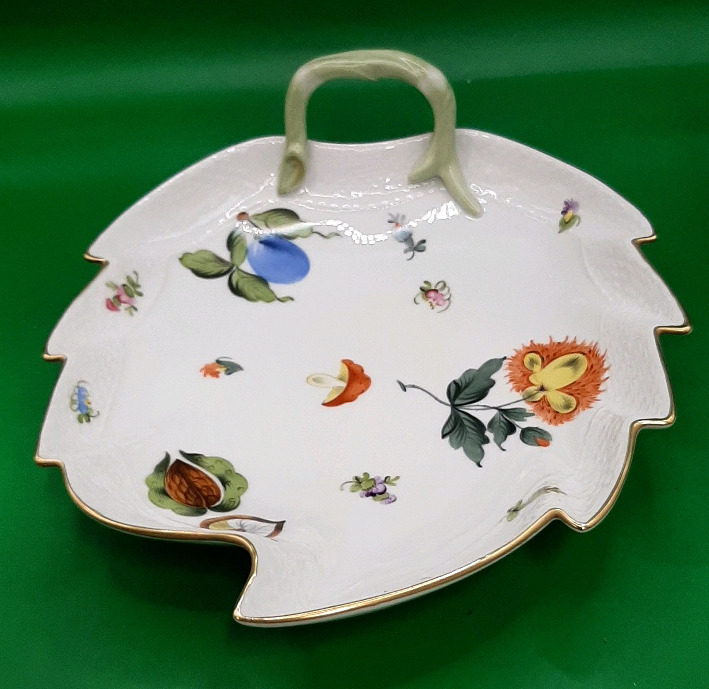 Vintage Herend of Hungary Porcelain Handled Plate