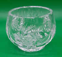 Vintage Pinwheel Crystal Votive Holder