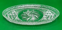 Vintage Pinwheel Crystal Oval Dish