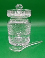 Vintage Pinwheel Crystal Jam or Jelly Container.