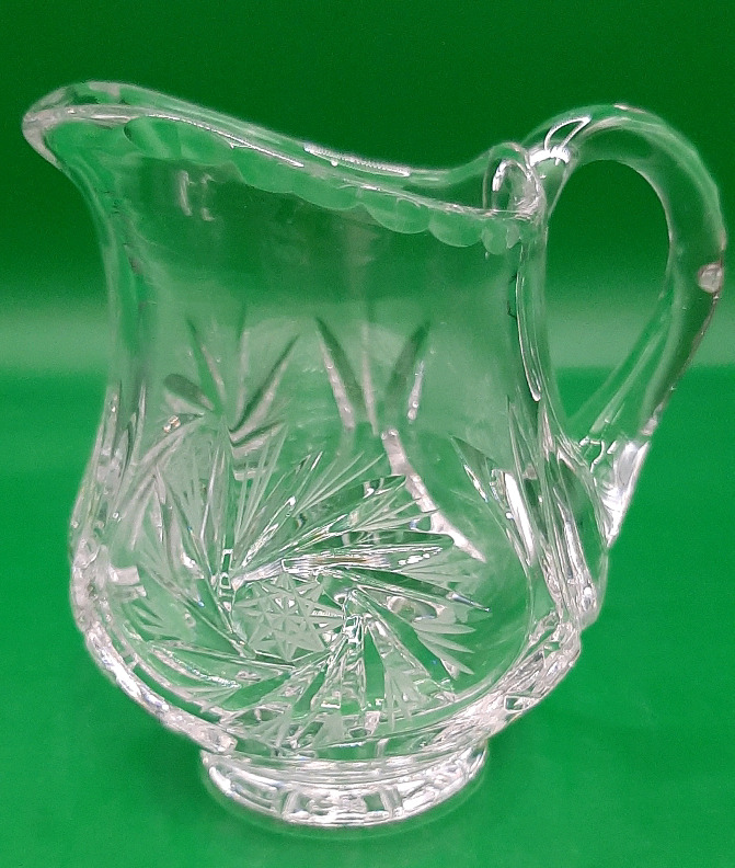 Vintage Pinwheel Crystal Creamer