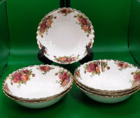 Vintage Royal Albert Old Country Roses Soup Bowls