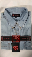 New Mach 5 Men's Denim Button Up Shirt - 2xl