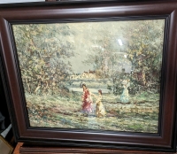 Framed Painting on Canvas Board.