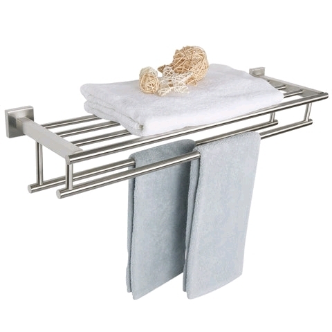 New Alise 28" Bathroom Lavatory Towel Rack Towel Shelf With Two Towel Bars