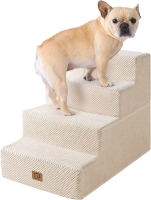 Eheyciga Folding Plush 4-Step Stairs for Small Dogs & Cats