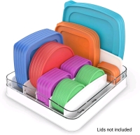 New EVERIE Food Container Lid Organizer Compatible with 12'' Deep Cabinets, Medium Size, GS01-M