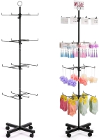 Retail Display Spinning Display Stand 4 Tier Display Rack