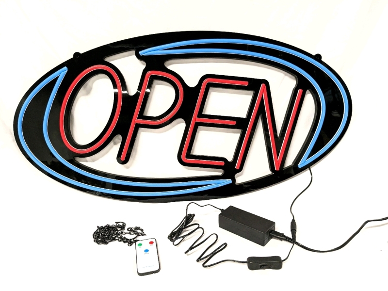 31.5" Wide LED Flashing OPEN Sign for Businesses