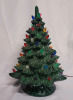 Vintage Ceramic 18.5" Christmas Tree , Tested Working . Some Chips - 2