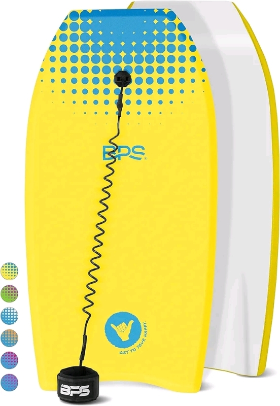 New BPS Shaka Body Board 41" Long with Wrist Leash