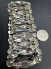 Sherman signed Diamanté Wide Bracelet with safety - 4