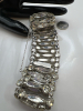 Sherman signed Diamanté Wide Bracelet with safety - 7