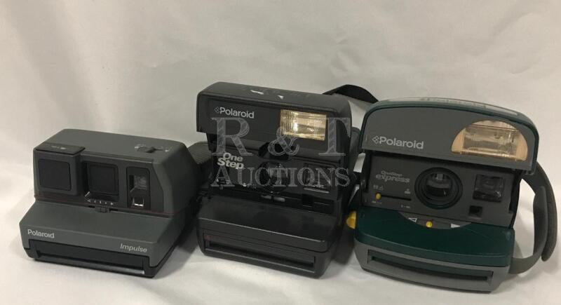 3Polaroid Cameras OneStep & Impulse