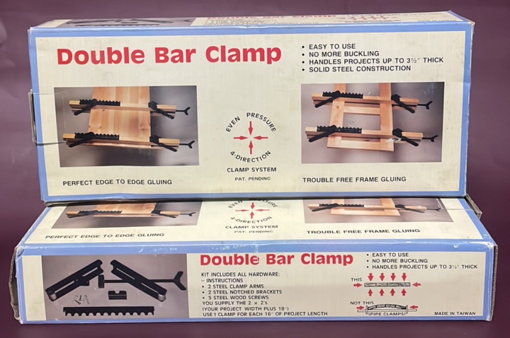 2 Double Bar Clamp sets