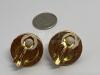 NINA RICCI Signed Retro Floral-Shaped Clip-On Earrings. - 2