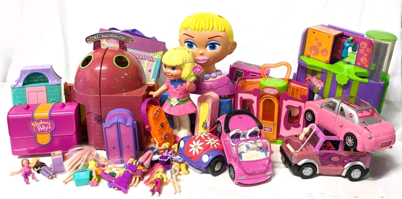 Huge Collection of Modern Polly Pocket & Other Girls' Toys, Playsets & Vehicles