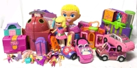 Huge Collection of Modern Polly Pocket & Other Girls' Toys, Playsets & Vehicles