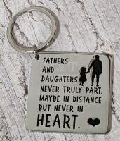10 (Ten) New Daddy + Daughter Heartwarming Keychains.