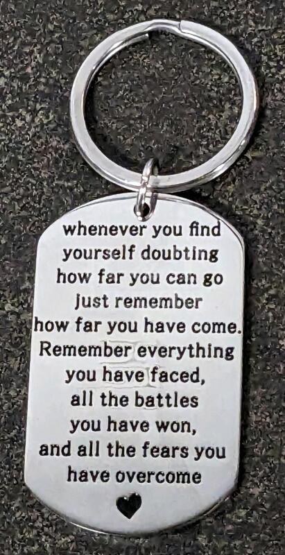 14 (Fourteen) New Inspirational Metal Keychains .