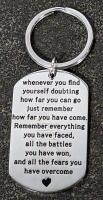 14 (Fourteen) New Inspirational Metal Keychains .