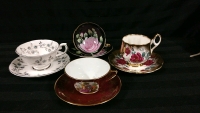 4 Vintage Cups & Saucers Limogese & Occupied Japan ++