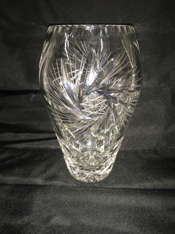 Large Cut Crystal Vase 10 Inches