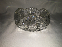 Heavy Cut Crystal Pinwheel Bowl